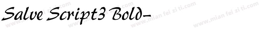 Salve Script3 Bold字体转换
